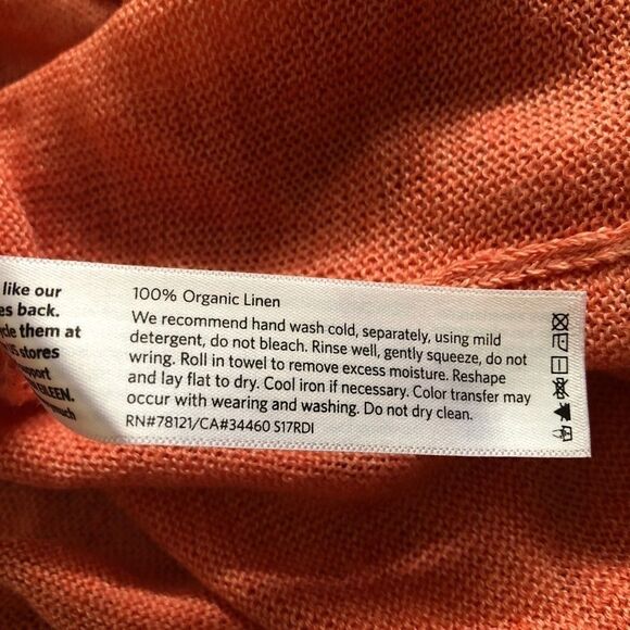 Eileen Fisher Boxyâpink 100% Linen sweaterâNWT - Picture 7 of 7